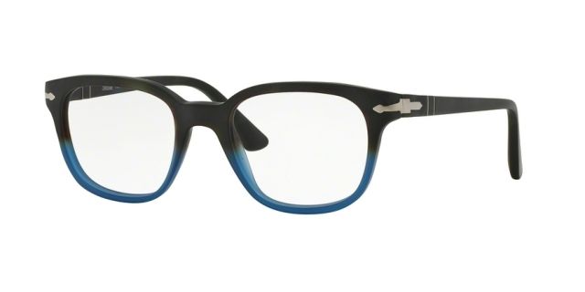 Persol Persol PO3093V Single Vision Prescription Eyeglasses 9026-50 - Dark Havana Gradient Blue Frame