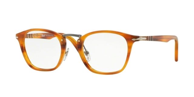 Persol Persol PO3109V Bifocal Prescription Eyeglasses 960-49 - Striped Brown Frame