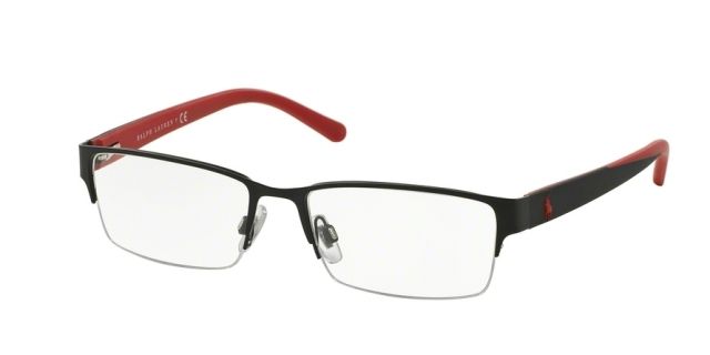 Polo Polo PH1152 Single Vision Prescription Eyeglasses 9277-54 - Matte Black Frame