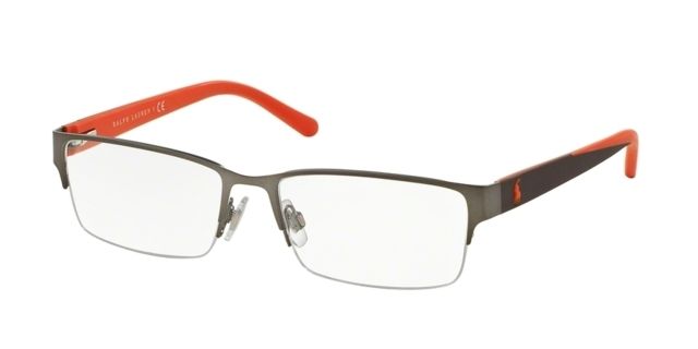 Polo Polo PH1152 Single Vision Prescription Eyeglasses 9287-54 - Matte Gunmetal Frame