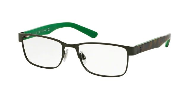 Polo Polo PH1157 Single Vision Prescription Eyeglasses 9005-53 - Semi Shiny Green Frame