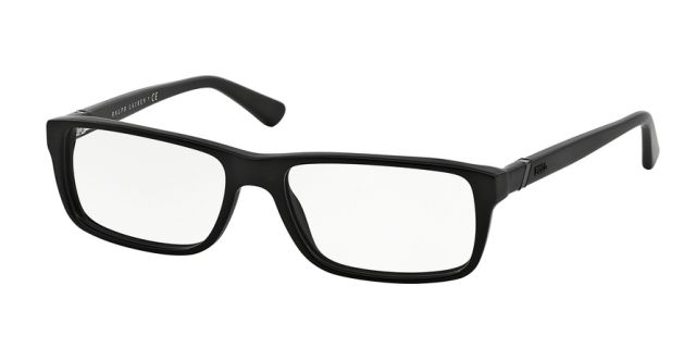 Polo Polo PH2104 Progressive Prescription Eyeglasses 5284-52 - Matte Black Frame, Demo Lens Lenses