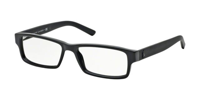 Polo Polo PH2119 Single Vision Prescription Eyeglasses 5001-53 - Shiny Black Frame