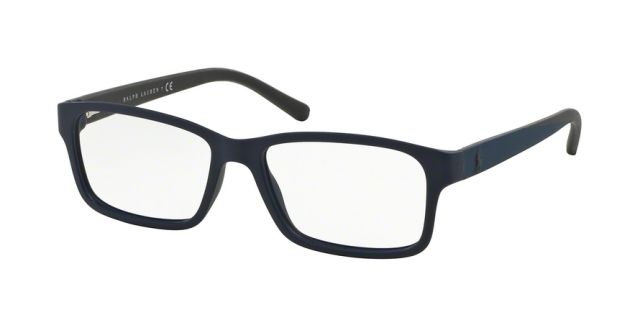 Polo Polo PH2133 Single Vision Prescription Eyeglasses 5528-56 - Matte Blue Frame