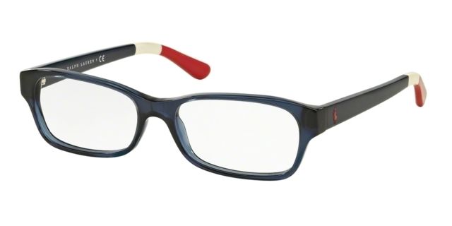 Polo Polo PH2147 Bifocal Prescription Eyeglasses 5573-52 - Shiny Cristal Blue Frame