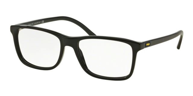 Polo Polo PH2151 Progressive Prescription Eyeglasses 5001-56 - Shiny Black Frame