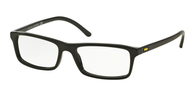 Polo Polo PH2152 Single Vision Prescription Eyeglasses 5001-54 - Shiny Black Frame