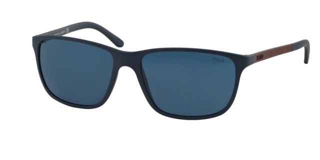 Polo Polo PH4092 Single Vision Prescription Sunglasses PH4092-550680-58 - Lens Diameter 58 mm, Frame Color Matte Blue