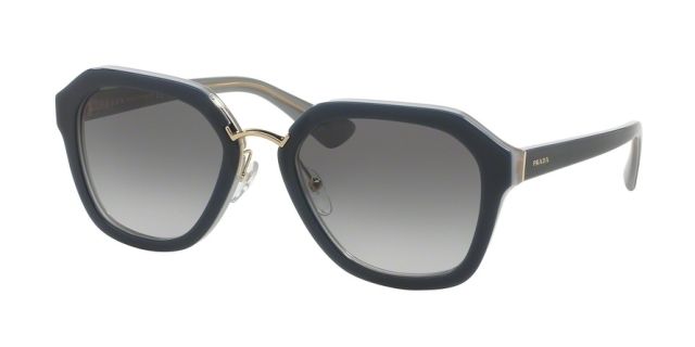 Prada Prada CINEMA' PR25RS Single Vision Prescription Sunglasses PR25RS-UEE3E2-55 - Lens Diameter 55 mm, Frame Color Opal Grey/azure/opal Grey