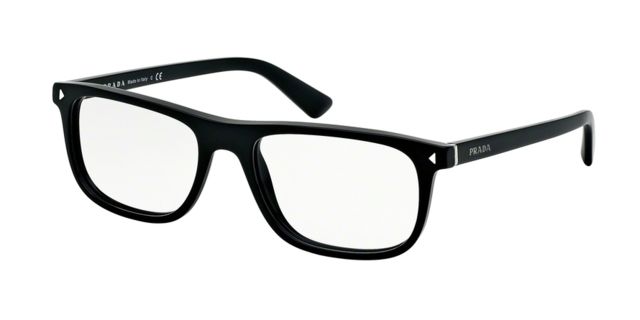 Prada Prada JOURNAL PR03RV Single Vision Prescription Eyeglasses 1BO1O1-53 - Matte Black Frame