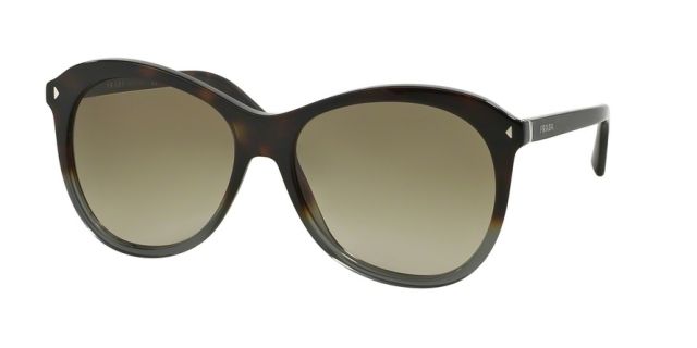 Prada Prada JOURNAL PR13RS Single Vision Prescription Sunglasses PR13RS-TKT1X1-57 - Lens Diameter 57 mm, Frame Color Grey Havana Gradient