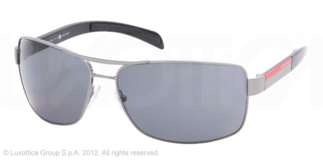 Prada Prada PS54IS Prescription Sunglasses PS54IS-5AV5Z1-65 - Lens Diameter 65 mm, Frame Color Gunmetal