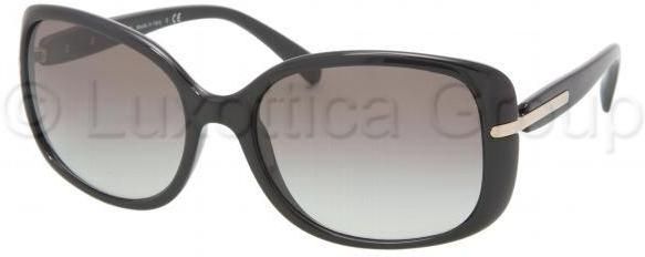 Prada Prada PR08OS Single Vision Prescription Sunglasses PR08OS-1AB0A7-5717 - Frame Color Black, Lens Diameter 57 mm