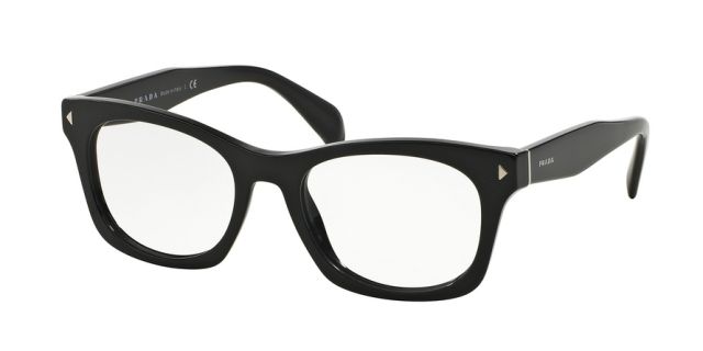 Prada Prada PR11SV Single Vision Prescription Eyeglasses 1AB1O1-51 - Black Frame