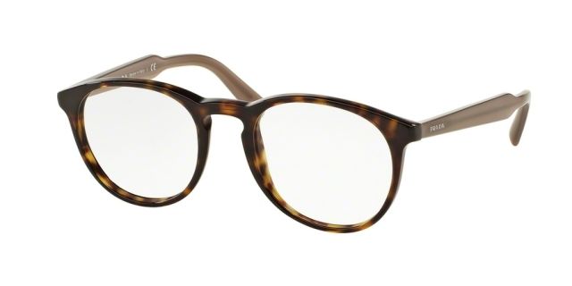 Prada Prada PR19SV Progressive Prescription Eyeglasses 2AU1O1-48 - Havana Frame
