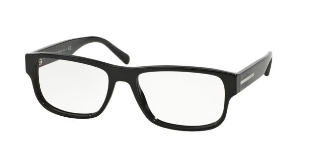 Prada Prada PR23RV Progressive Prescription Eyeglasses 1AB1O1-54 - Black Frame