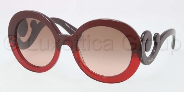 Prada Prada PR27NS Progressive Prescription Sunglasses PR27NS-MAX0A5-5522 - Frame Color Red Gradient, Lens Diameter 55 mm