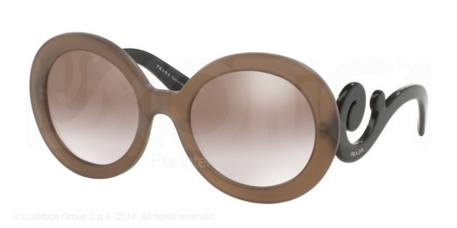 Prada Prada PR27NS Progressive Prescription Sunglasses PR27NS-UBU4O0-55 - Lens Diameter 55 mm, Frame Color Dark Brown Mat Trasp