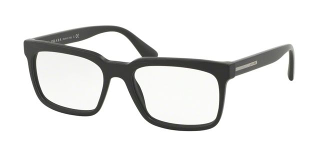 Prada Prada PR28RV Single Vision Prescription Eyeglasses TV41O1-54 - Matte Brushed Grey Frame