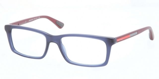 Prada Prada PS02CV Progressive Prescription Eyeglasses SMI1O1-53 - Matte Avio Frame