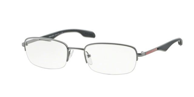 Prada Prada PS51EV Progressive Prescription Eyeglasses 7CQ1O1-52 - Gunmetal Demi Shiny Frame