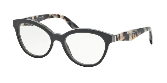 Prada Prada TRIANGLE PR11RV Progressive Prescription Eyeglasses TFN1O1-52 - Opal Grey/grey Frame