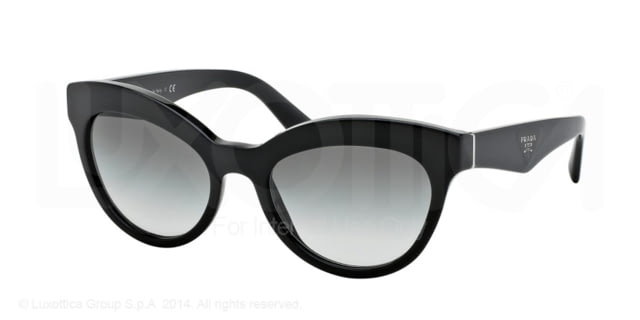 Prada Prada TRIANGLE PR23QS Progressive Prescription Sunglasses PR23QS-1AB0A7-53 - Lens Diameter 53 mm, Frame Color Black