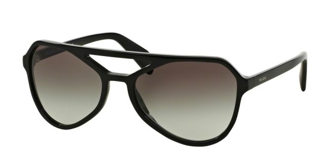 Prada Prada TYPE PR22RS Single Vision Prescription Sunglasses PR22RS-1AB0A7-58 - Lens Diameter 58 mm, Frame Color Black