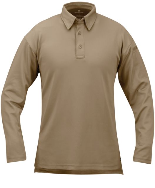 Propper Propper I.C.E. Performance Polo Long Sleeve Shirt, Silver Tan, 5XLarge Regular F5315722265XL