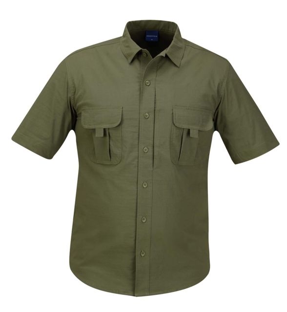 Propper PROPPER Summerweight Tactical Mens Short Sleeve Shirt, Olive Green, L F53743C330L