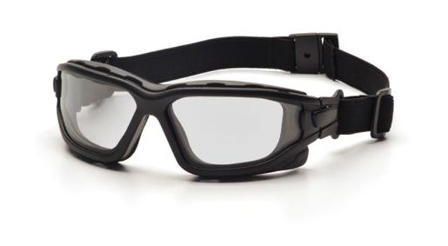 Pyramex Pyramex I-Force Safety Glasses,Black Strap-Temples/Clear Anti-Fog Lens,SB7010SDNT