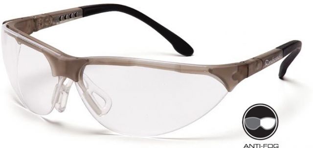 Pyramex Pyramex Rendezvous Safety Glasses - Clear Anti-Fog Lens, Crystal Gray Frame SCG2810ST