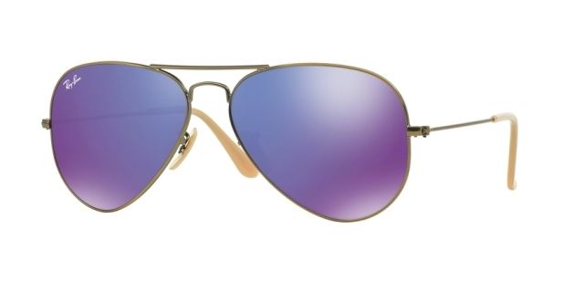 Ray-Ban Ray-Ban Aviator Large Metal Bifocal Sunglasses RB3025 with Lined Bi-Focal Rx Prescription Lenses RB3025-167-1M-55 - Lens Diameter 55 mm, Frame Color Brushed Bronze Demi Shiny