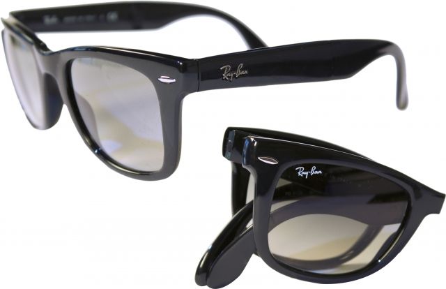 Ray-Ban Ray-Ban Folding Wayfarer Prescription Sunglasses RB4105 RB4105-602017-5420 - Lens Diameter 54 mm, Frame Color Matte Blue