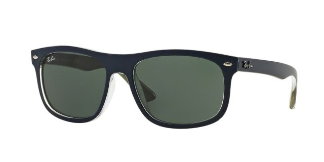 Ray-Ban Ray-Ban RB4226 Single Vision Prescription Sunglasses RB4226-618871-56 - Lens Diameter 56 mm, Frame Color Top Mat Blue On Military Green