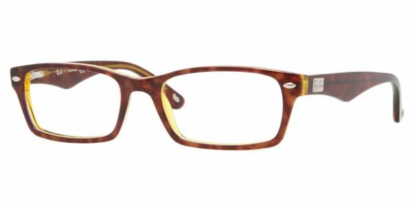 Ray-Ban Ray-Ban RX5206 SV Prescription Eyeglasses - Havana/Green Frame / 52 mm Prescription Lenses, 2445-5218
