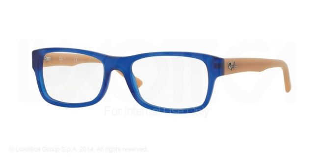 Ray-Ban Ray-Ban RX5268 Progressive Prescription Eyeglasses 5554-52 - Matte Blue Frame