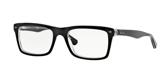 Ray-Ban Ray-Ban RX5287 Progressive Prescription Eyeglasses 2034-52 - Top Black On Transparent Frame