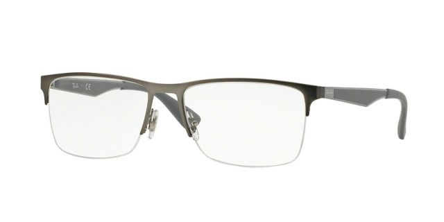 Ray-Ban Ray-Ban RX6335 Single Vision Prescription Eyeglasses 2855-56 - Matte Gunmetal Frame