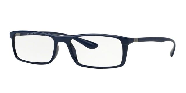 Ray-Ban Ray-Ban RX7035 Single Vision Prescription Eyeglasses 5431-54 - Shiny Dark Blue Frame