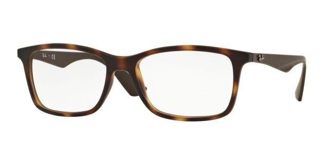 Ray-Ban Ray-Ban RX7047F Single Vision Prescription Eyeglasses 5573-56 - Matte Havana Frame
