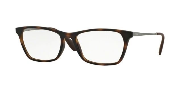 Ray-Ban Ray-Ban RX7053 Progressive Prescription Eyeglasses 5365-54 - Rubber Havana Frame