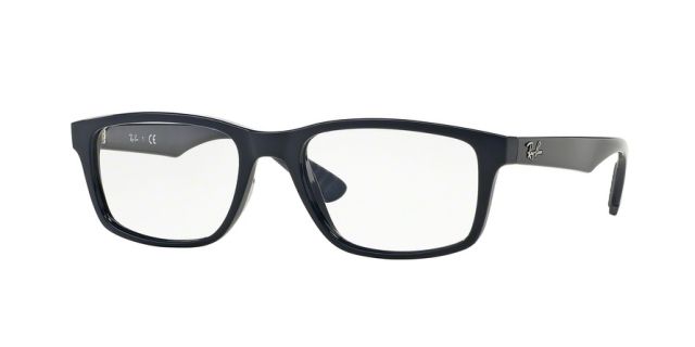 Ray-Ban Ray-Ban RX7063 Single Vision Prescription Eyeglasses 5419-52 - Dark Shiny Blue Frame