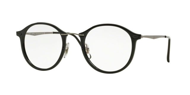Ray-Ban Ray-Ban RX7073 Single Vision Prescription Eyeglasses 2000-47 - Shiny Black Frame