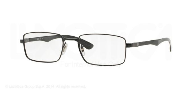 Ray-Ban Ray-Ban RX8414 Single Vision Prescription Eyeglasses 2509-55 - Shiny Black Frame