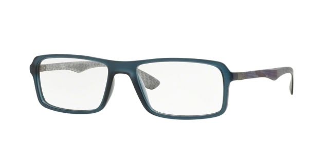 Ray-Ban Ray-Ban RX8902 Single Vision Prescription Eyeglasses 5480-54 - Matte Blue Frame