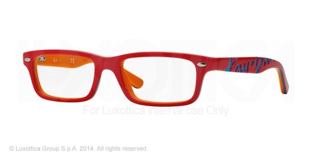 Ray-Ban Ray-Ban RY1535 Single Vision Prescription Eyeglasses 3599-48 - Coral/Orange Frame
