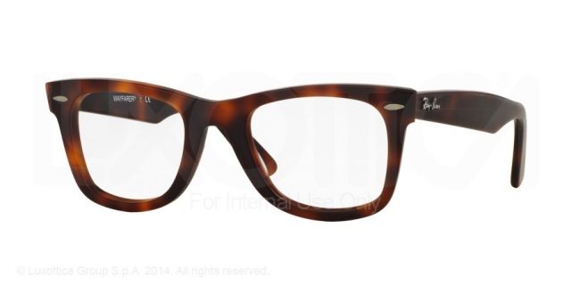 Ray-Ban Ray-Ban WAYFARER RX5121F Single Vision Prescription Eyeglasses 5195-50 - Matte Leopard Havana Frame