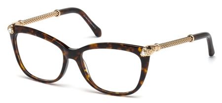 Roberto Cavalli Roberto Cavalli RC0944 Single Vision Prescription Eyeglasses - Dark Havana Frame, 53 mm Lens Diameter RC094453052