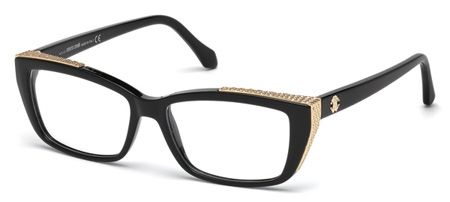 Roberto Cavalli Roberto Cavalli RC0948 Progressive Prescription Eyeglasses - Shiny Black Frame, 54 mm Lens Diameter RC094854001